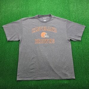 Cleveland‎ Browns Tshirt Mens 2XL Gray Short Sleeve NFL Football Team Apparel